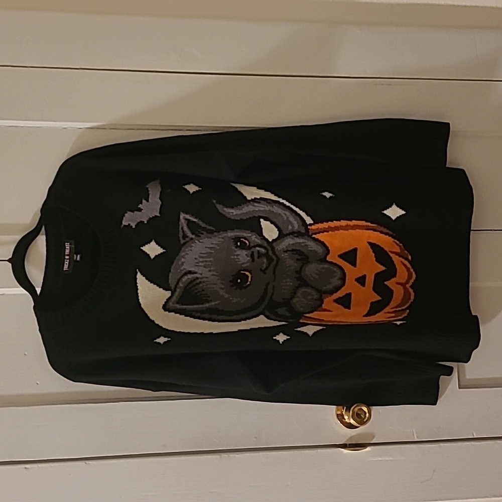 Halloween Cat Oversized Sweater XL/XXL